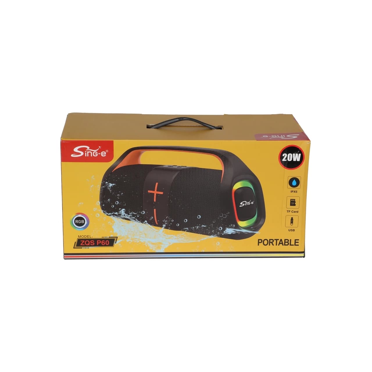 اسپیکر بی سیم Sing-e ضد آب مدل: ZQS P60 – مشکی