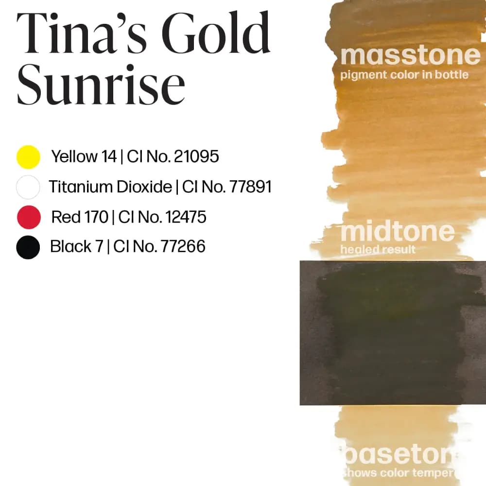 رنگ تتو تیناز گلد پرما بلند Perma Blend Tina’s Gold — تصویر ۱۱