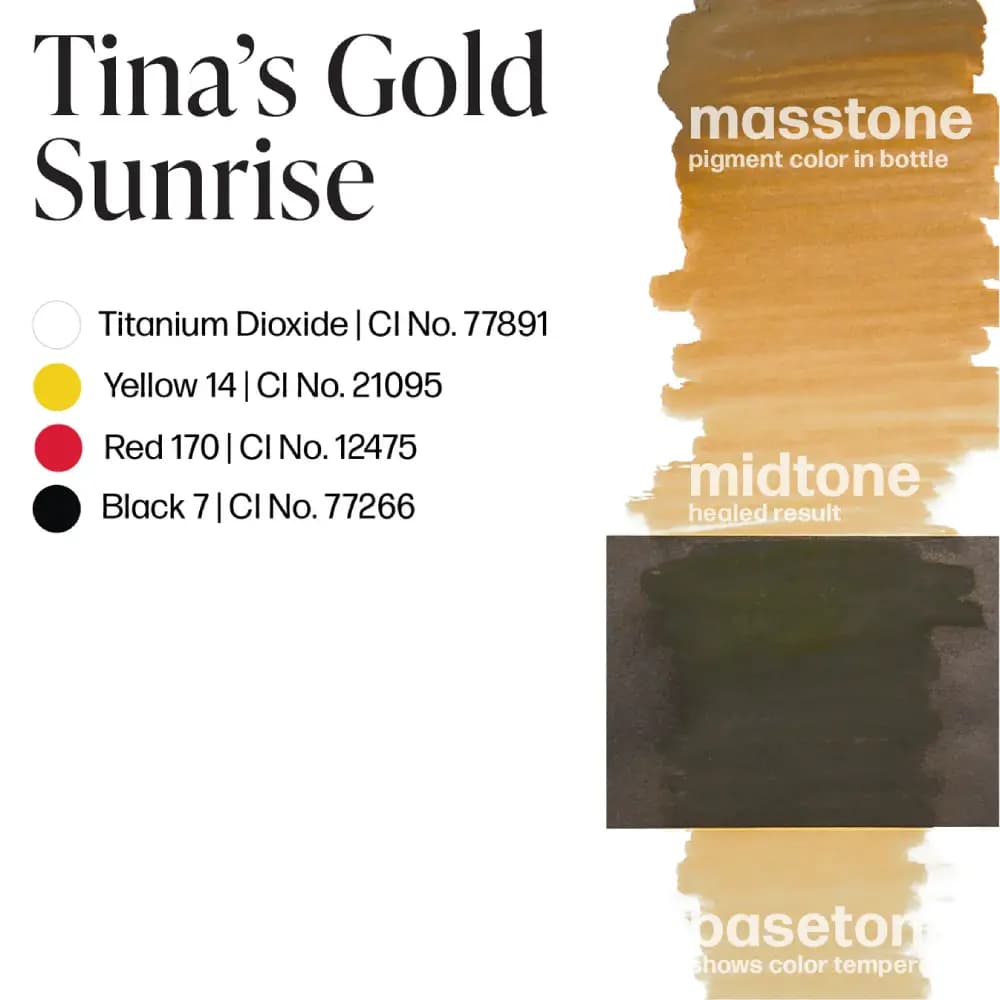 رنگ تتو تیناز گلد پرما بلند Perma Blend Tina’s Gold — تصویر ۶