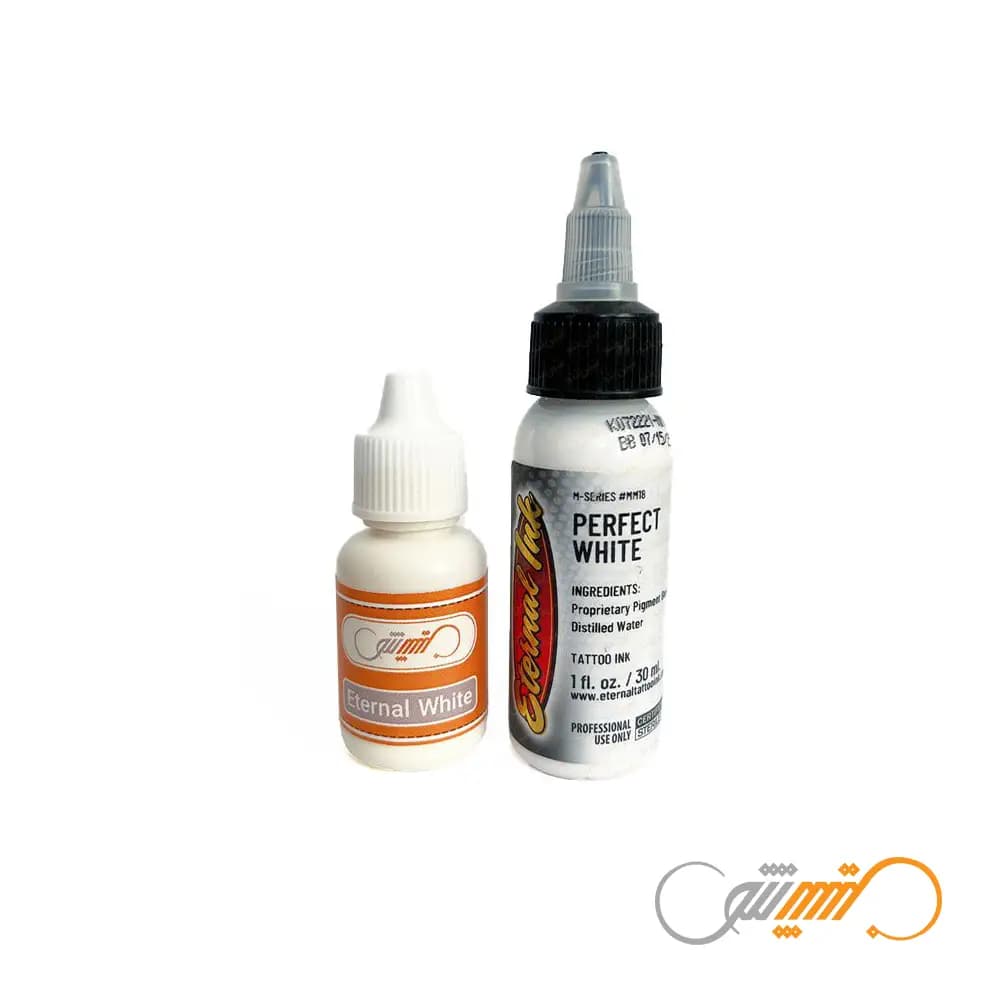 رنگ تتو اترنال سفید Eternal Ink white حجم 10 میل — تصویر ۳