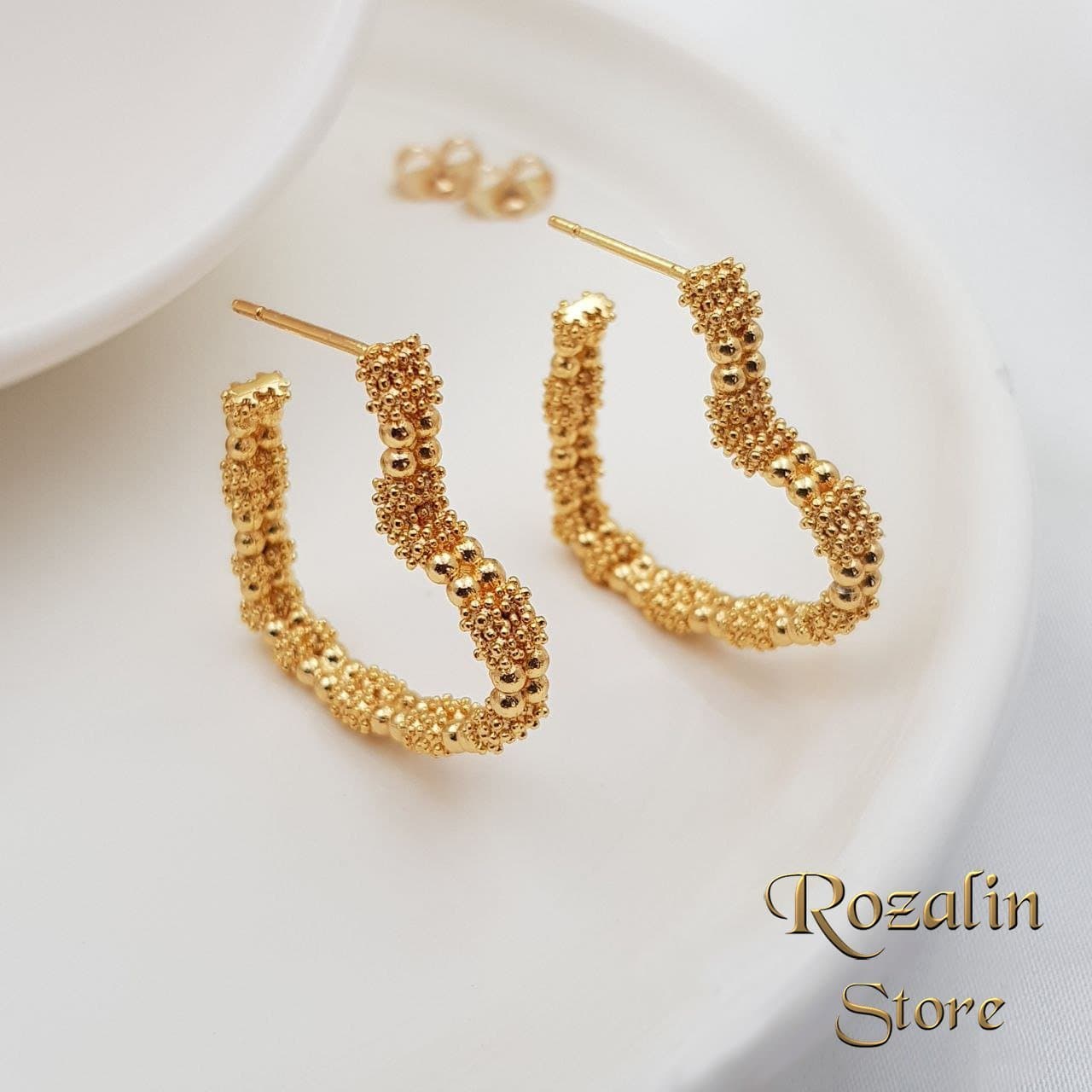 گوشواره زنانه آویز وای اس ایکس مدل قلب