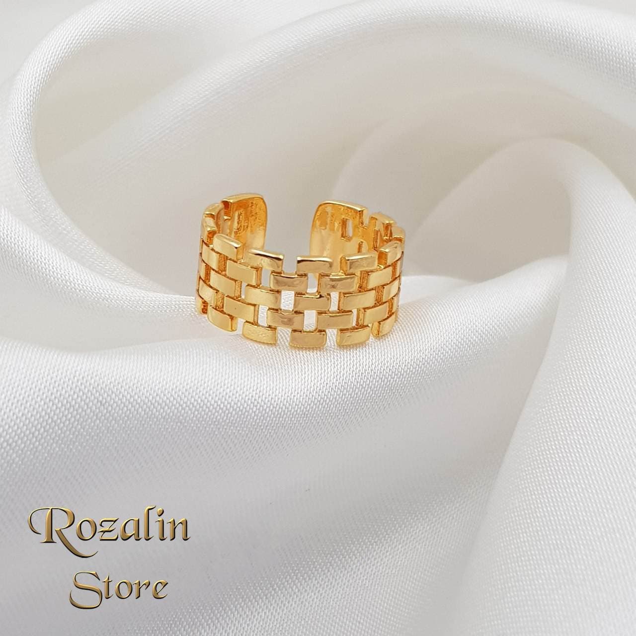انگشتر زنانه وای اس ایکس فری سایز طرح طلا کد RS-456