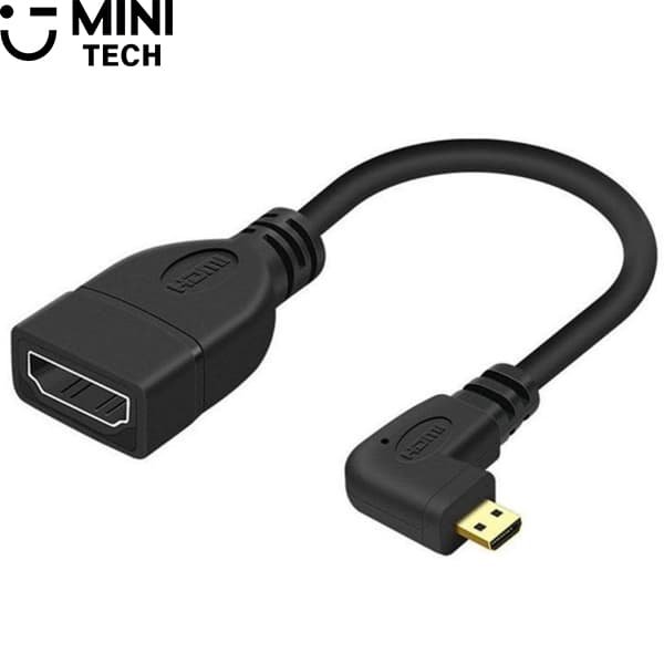 تبدیل HDMI ماده به میکرو HDMI نر 90 درجه مینی تک