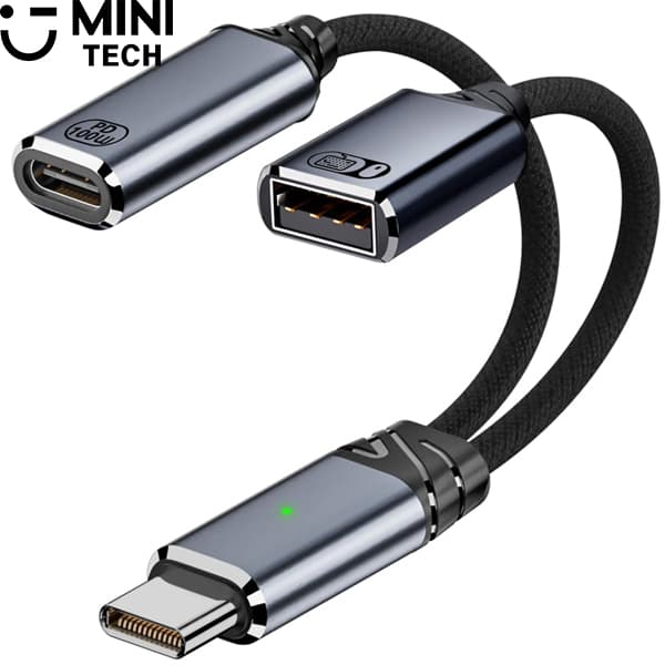 تبدیل OTG تایپ سی و PD مینی تک
