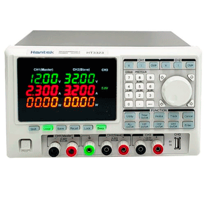 منبع تغذیه قابل برنامه ریزی هانتک دوبل 32 ولت 3 آمپر Hantek HT3323