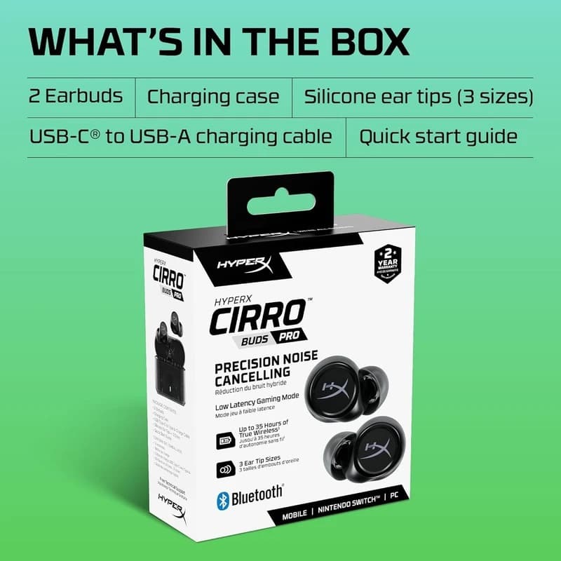 هدفون بی سیم هایپرایکس مدل Cirro Buds Pro — تصویر ۹