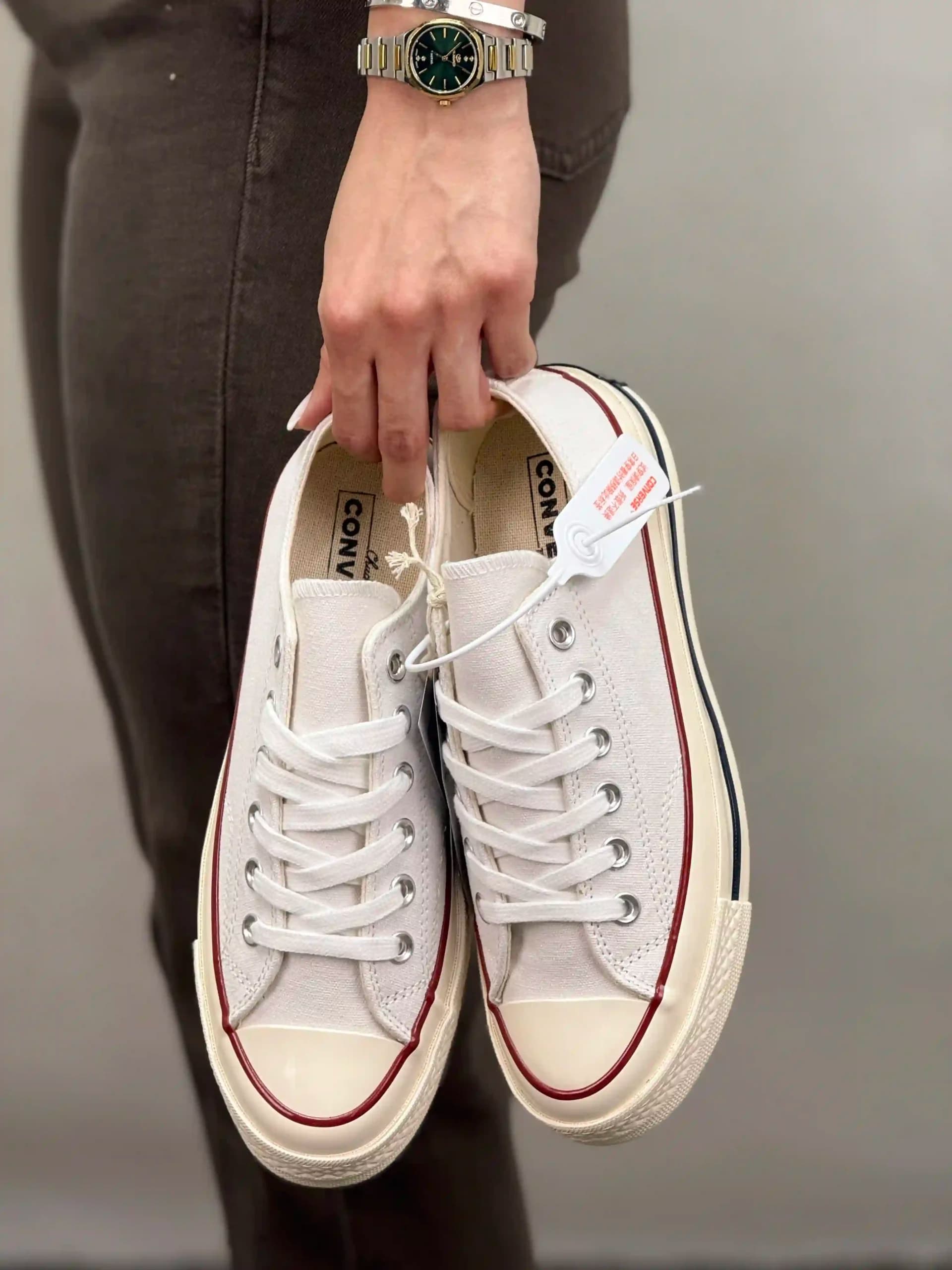 کانورس ساق کوتاه سفید – Converse Chuck 70 low white — تصویر ۴