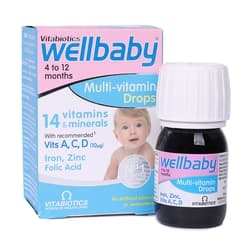 قطره مولتی ویتامین +4ماه ول بیبی 30میل Wellbaby