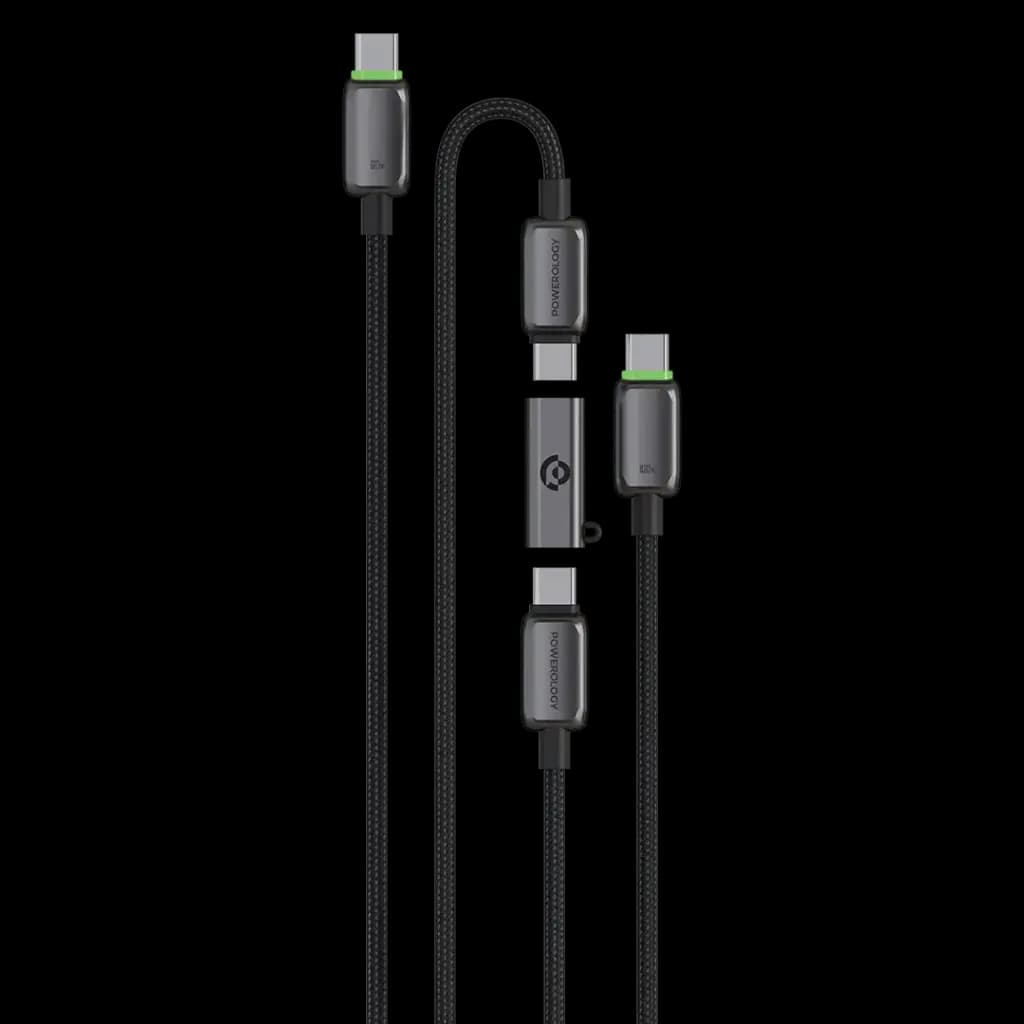 ست کابل پاورولوژی Powerology Argos Dual USB-C Cables with Connector