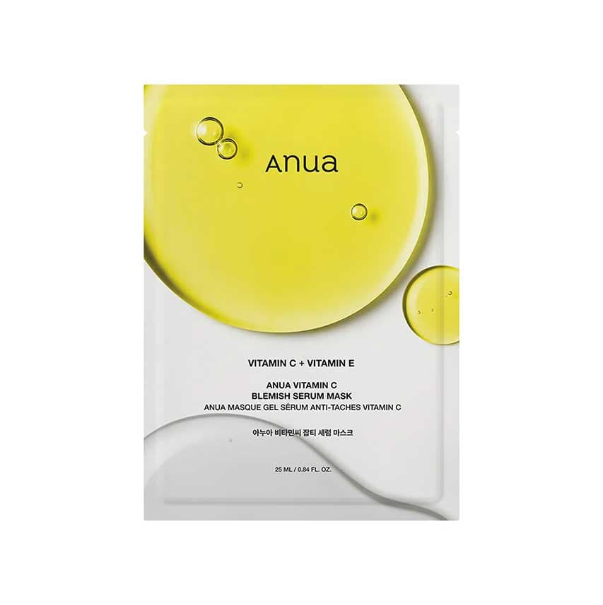 ماسک ورقه ای سرمی آنوا Anua حاوی Vitamin C + Vitamin E حجم 25 میل