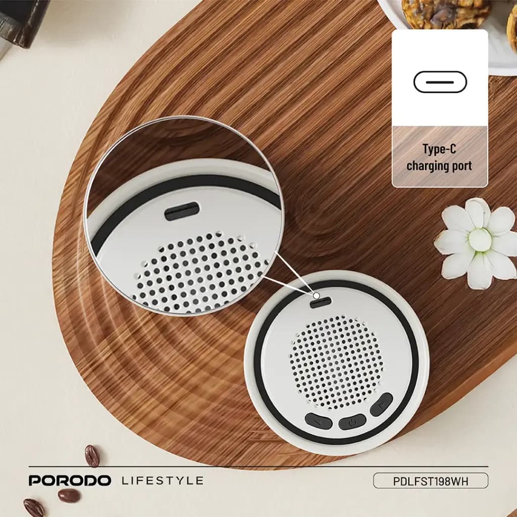 ماگ همزن مغناطسی و اسپیکر پرودو Porodo Fluxmix 350mL Stirring Cup with Speaker — تصویر ۷