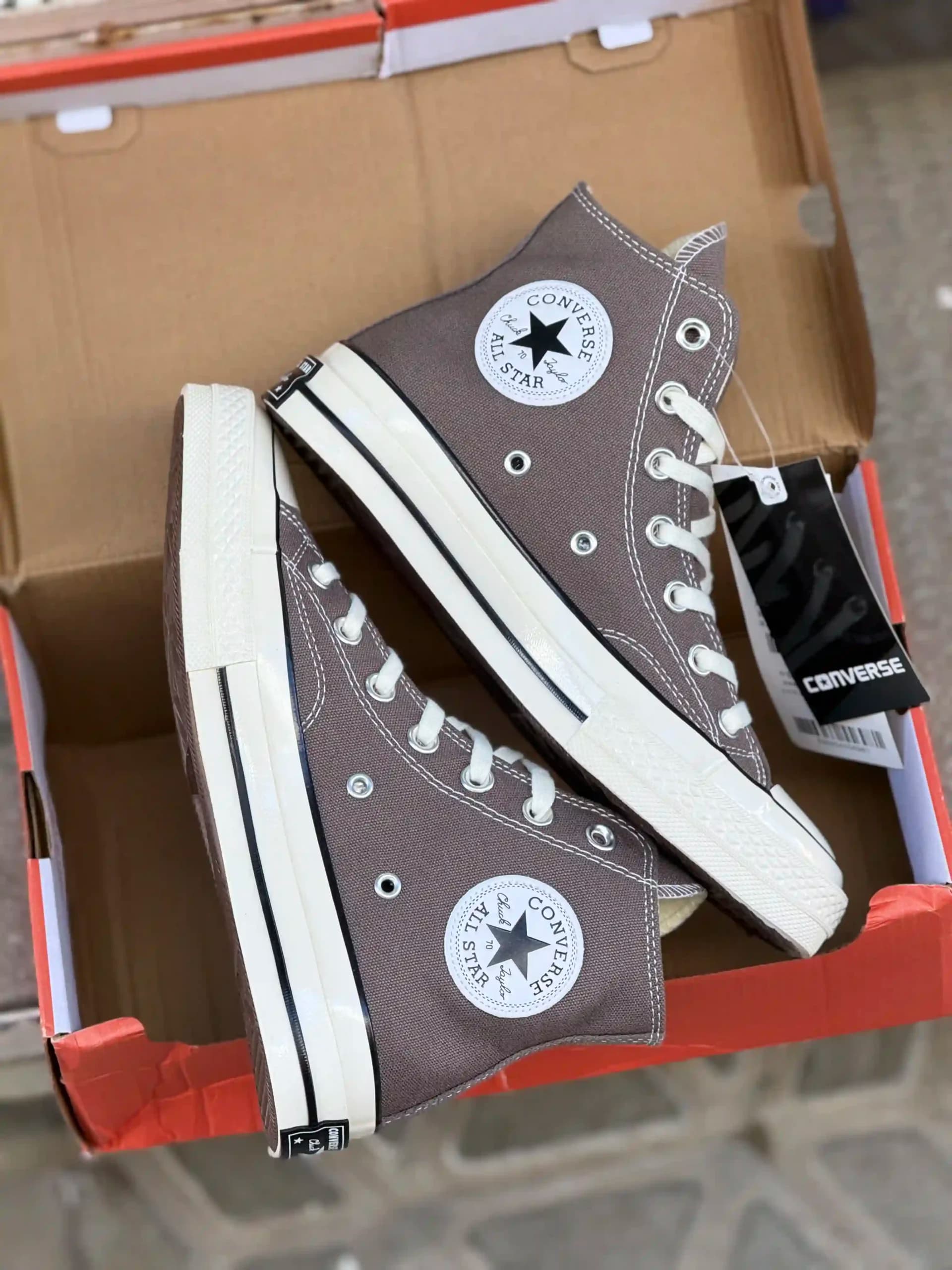 کانورس ساقدار طوسی – Converse Chuck 70 high mason — تصویر ۶