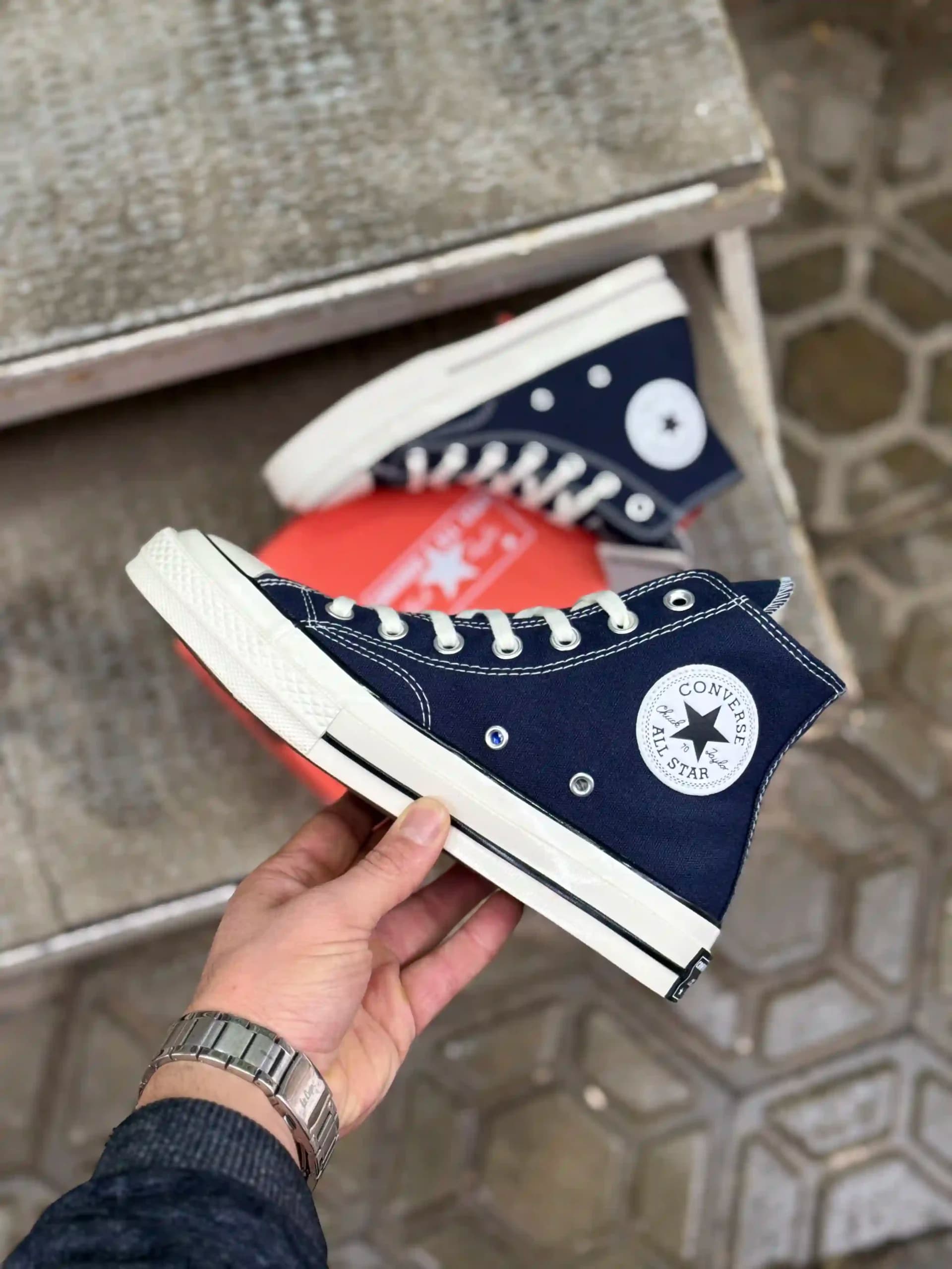 کانورس ساقدار سرمه ای بلوبری – Converse Chuck 70 high obsidian — تصویر ۶