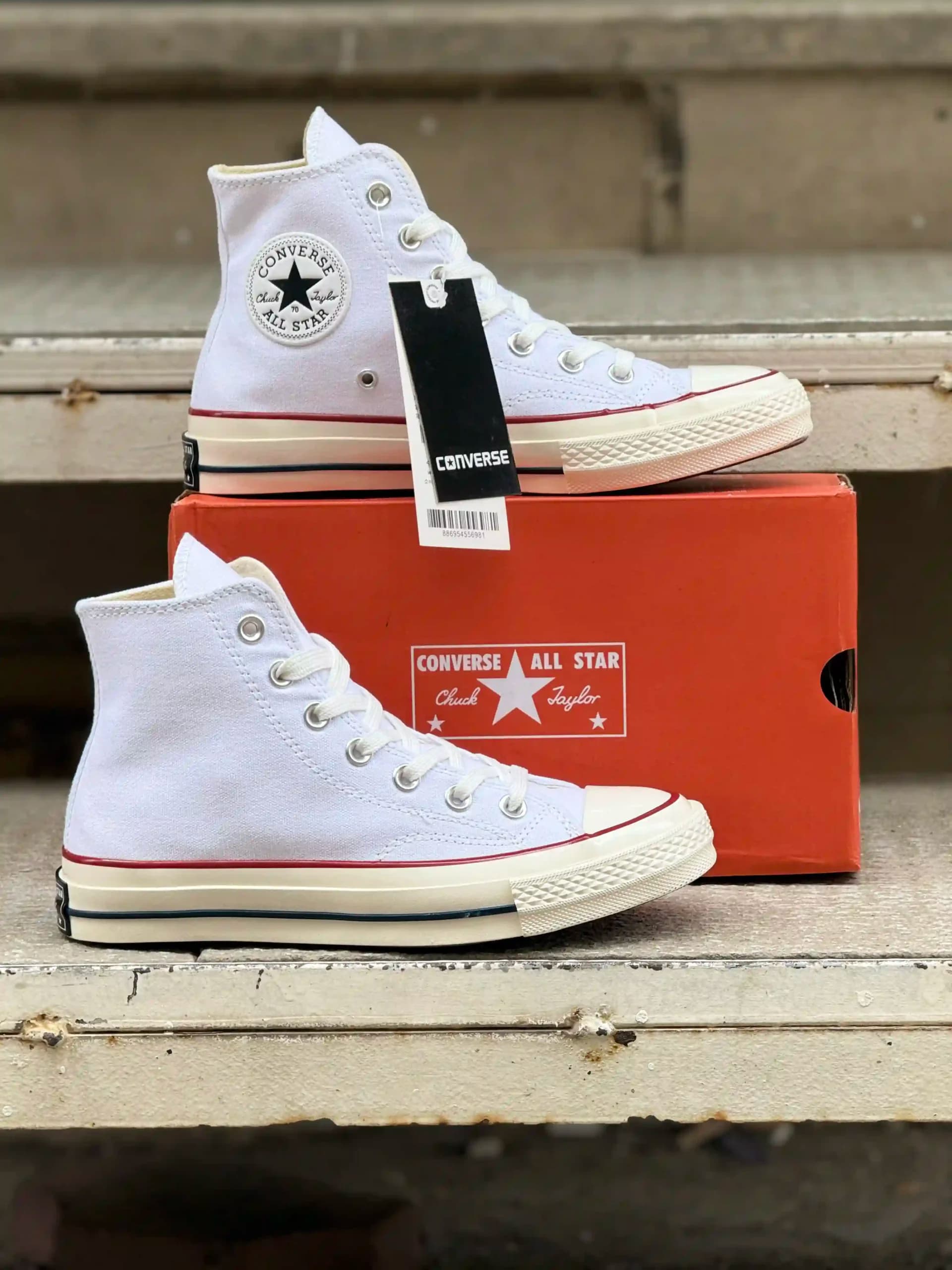 کانورس ساقدار سفید – Converse Chuck 70 white — تصویر ۶
