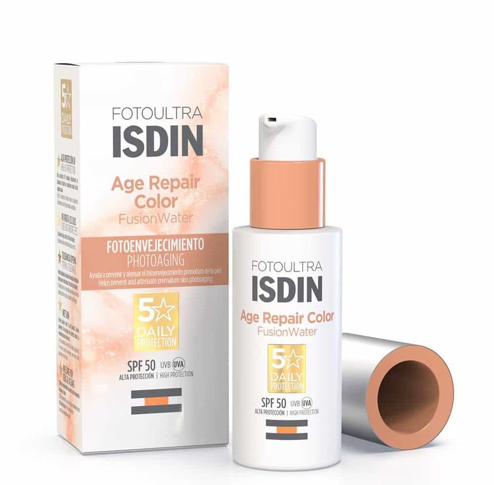 ضد آفتاب رنگی ایزدین Isdin مدل Age Repair Color حجم 50 میل