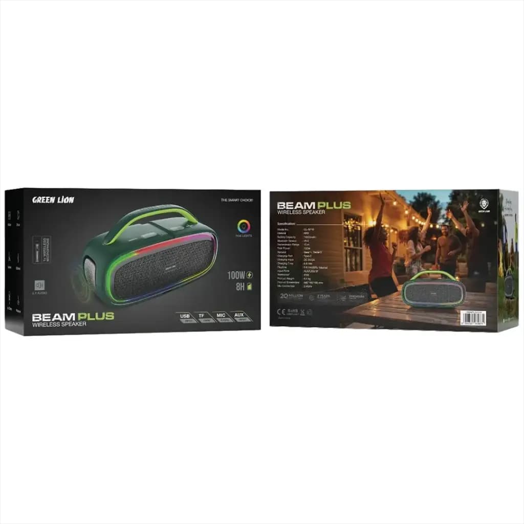 اسپیکر بلوتوثی 100 وات گرین لاین Green Lion Beam Plus Wireless — تصویر ۵