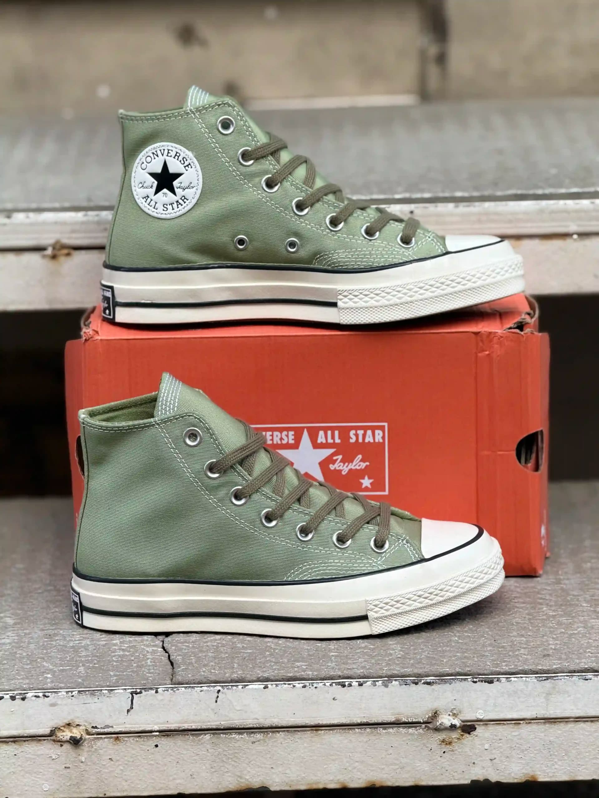 کانورس ساقدار سبز ارتشی – Converse Chuck 70 utility green — تصویر ۵
