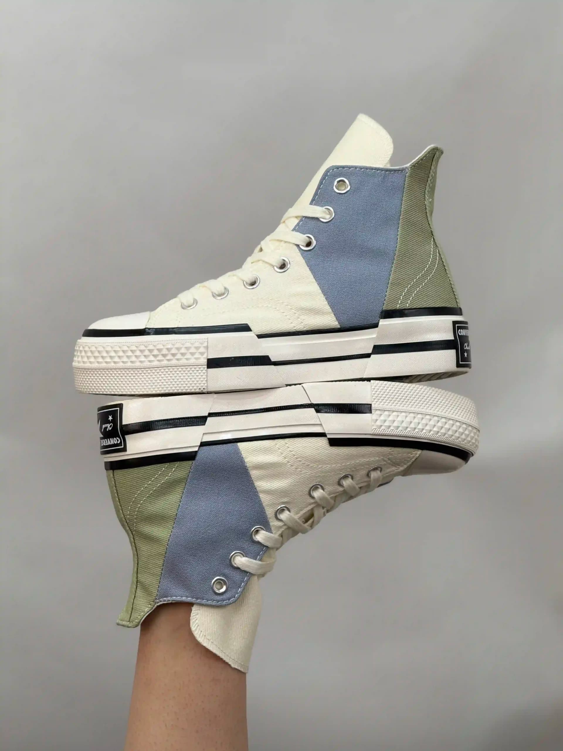 کانورس چاک 70 پلاس سبز آبی سفید ساقدار – Converse Chuck 70s Plus white blue green — تصویر ۴