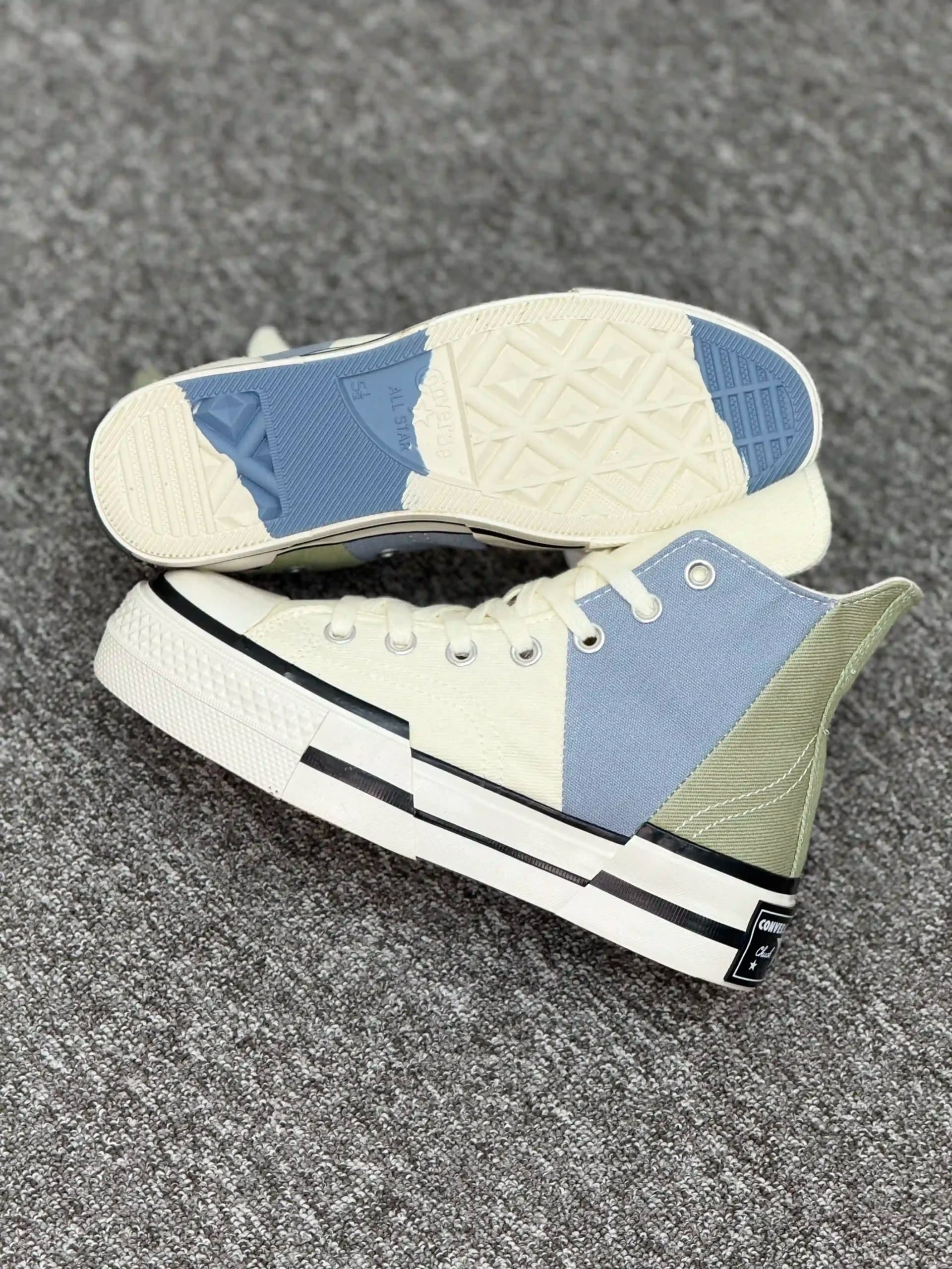 کانورس چاک 70 پلاس سبز آبی سفید ساقدار – Converse Chuck 70s Plus white blue green — تصویر ۸