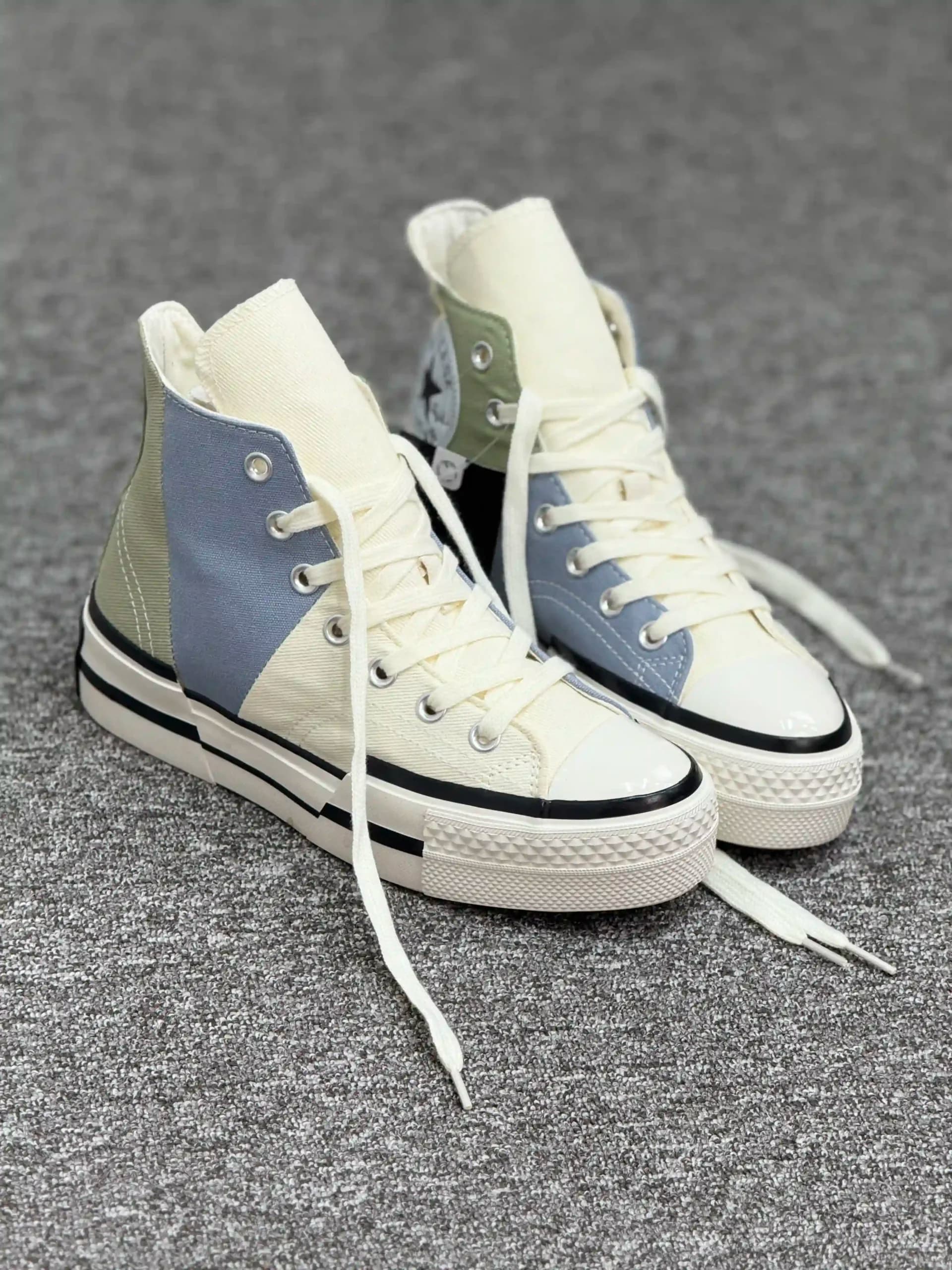 کانورس چاک 70 پلاس سبز آبی سفید ساقدار – Converse Chuck 70s Plus white blue green — تصویر ۹