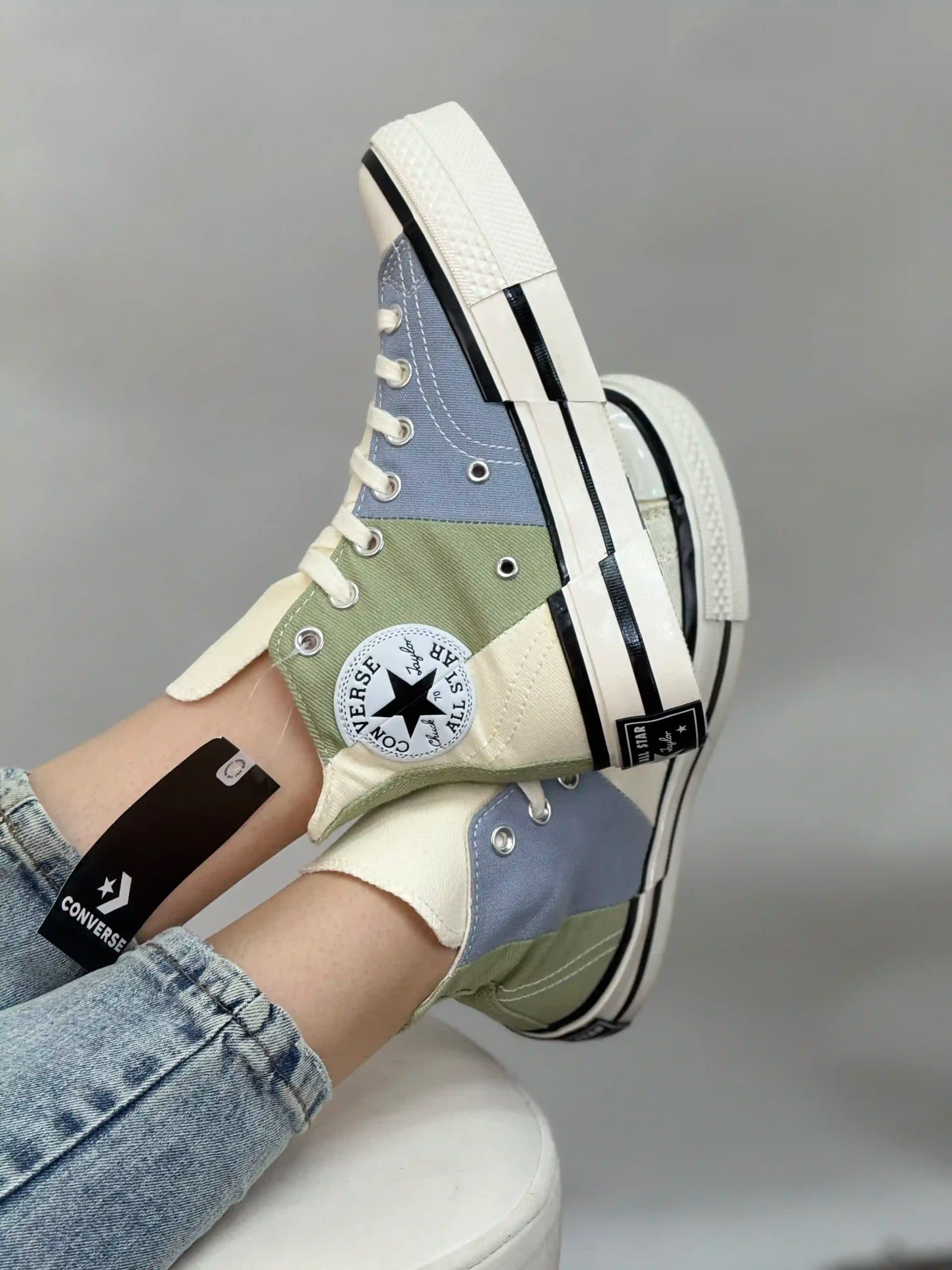 کانورس چاک 70 پلاس سبز آبی سفید ساقدار – Converse Chuck 70s Plus white blue green — تصویر ۶