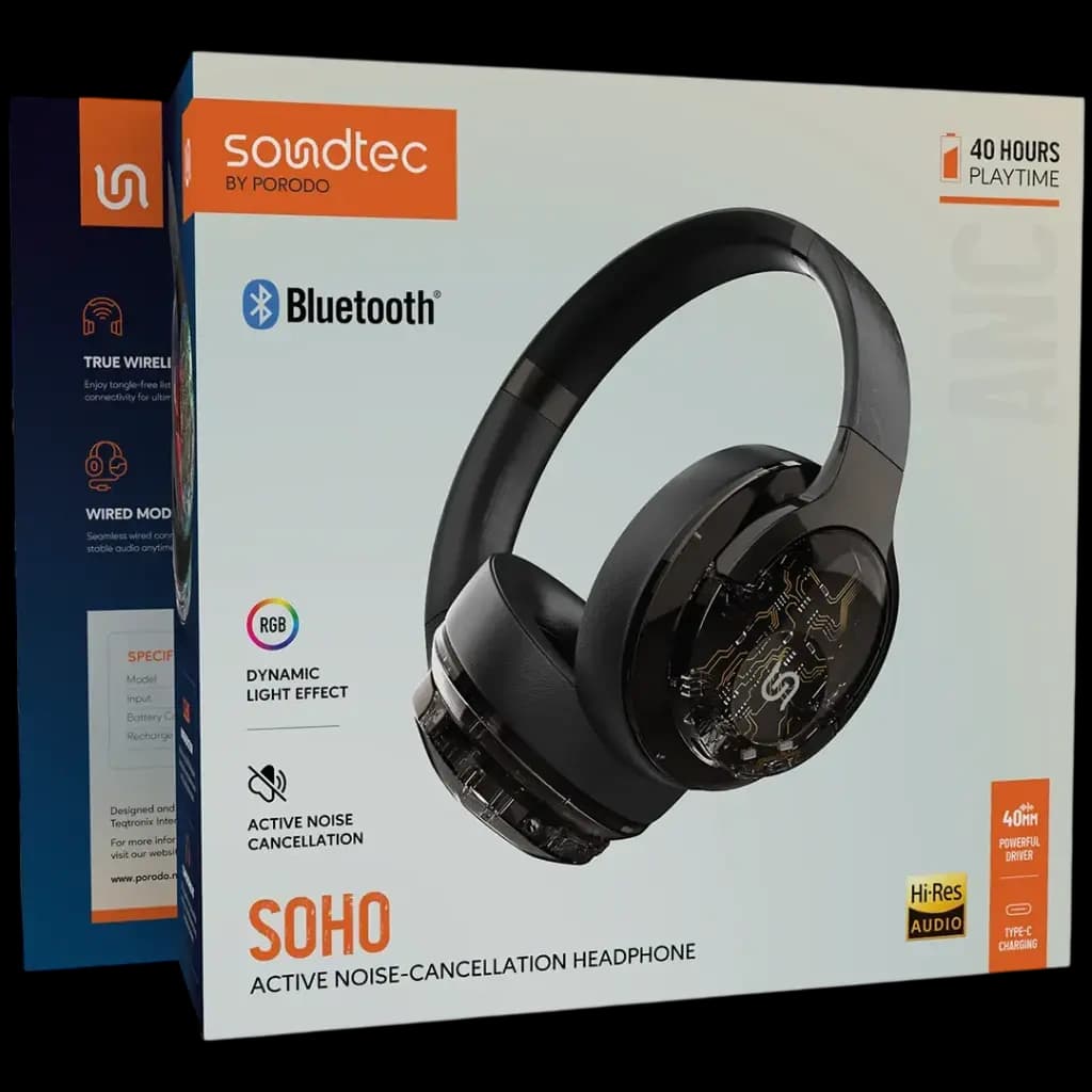 هدست بلوتوثی پرودو Porodo Soundtec Soho Headphone PDST2227 — تصویر ۱۰