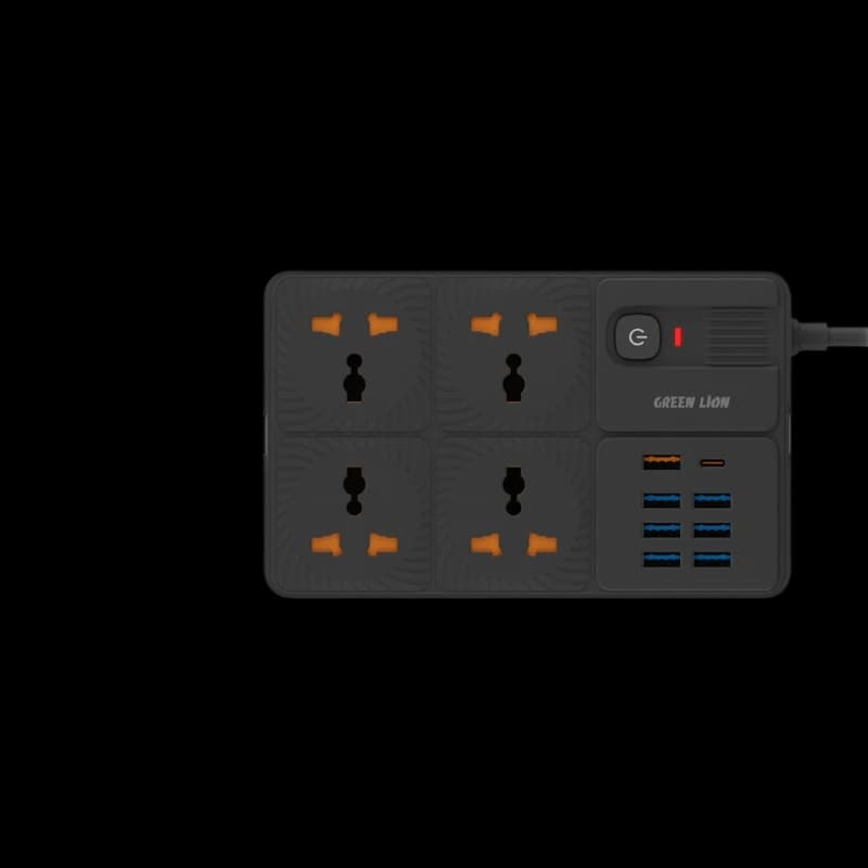 چندراهی برق 3250 وات گرین لاین Power Socket 7 USB-A Port & 1 PD Port GNPS7UPDUKBK