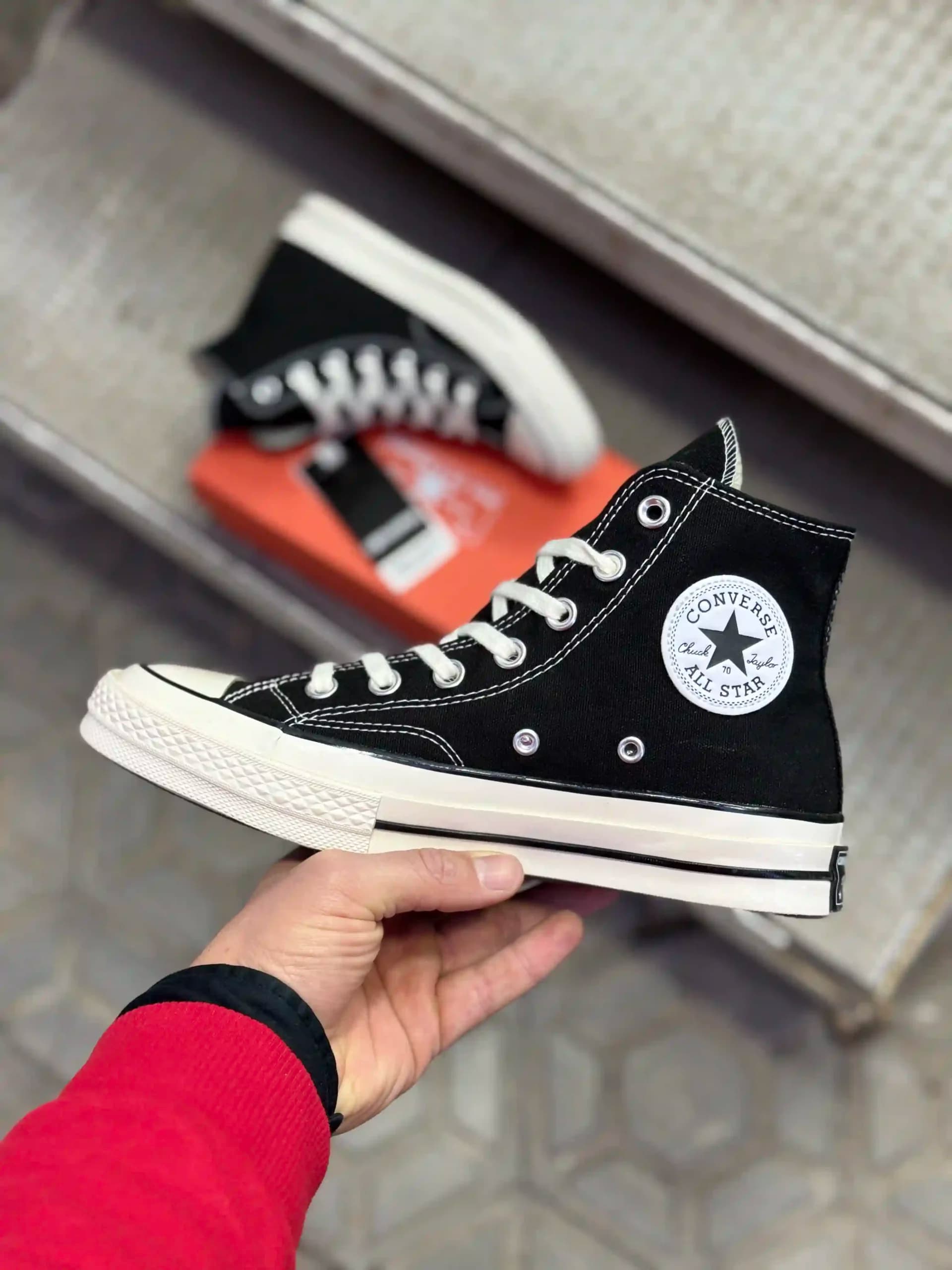 کانورس ساقدار مشکی – Converse Chuck 70 high black — تصویر ۶