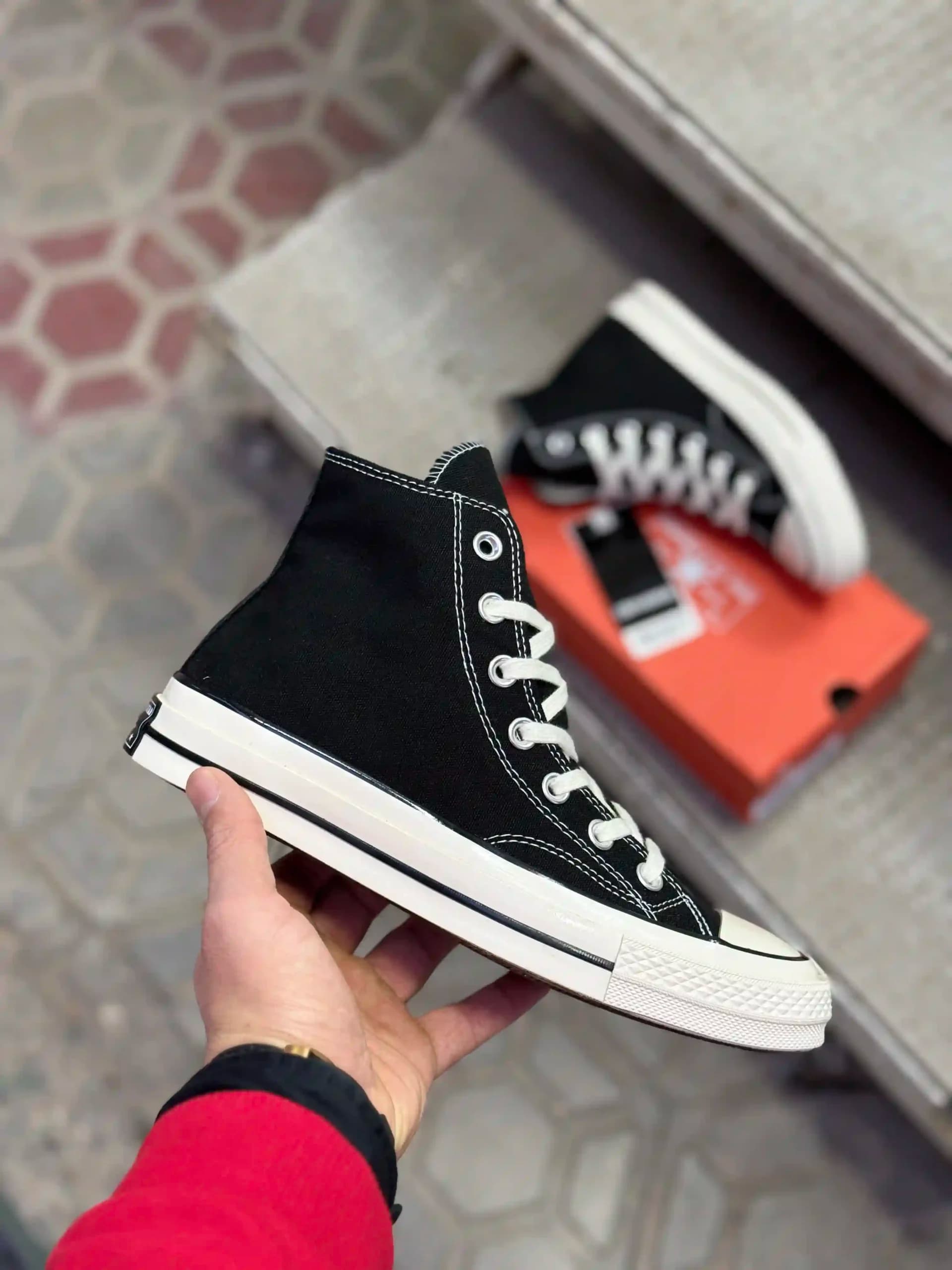 کانورس ساقدار مشکی – Converse Chuck 70 high black — تصویر ۵
