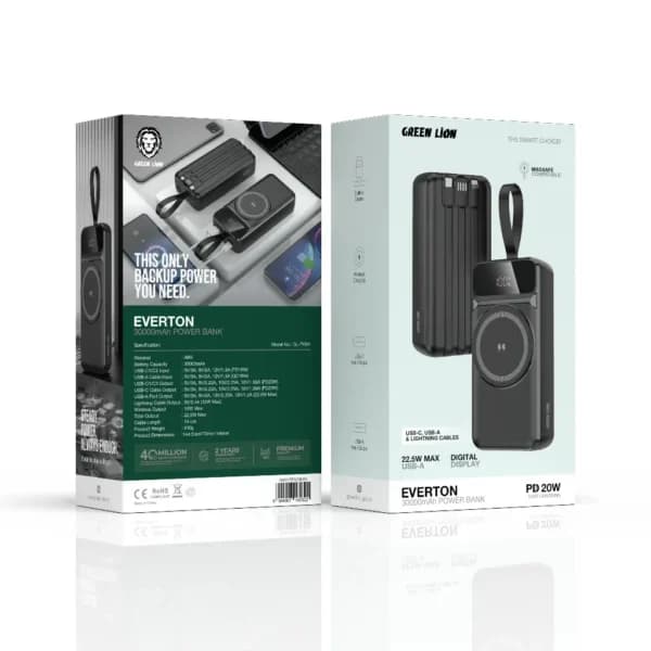 پاوربانک 30000 گرین لاین Green Lion Everton Power Bank GNEVRTN30K — تصویر ۱۰