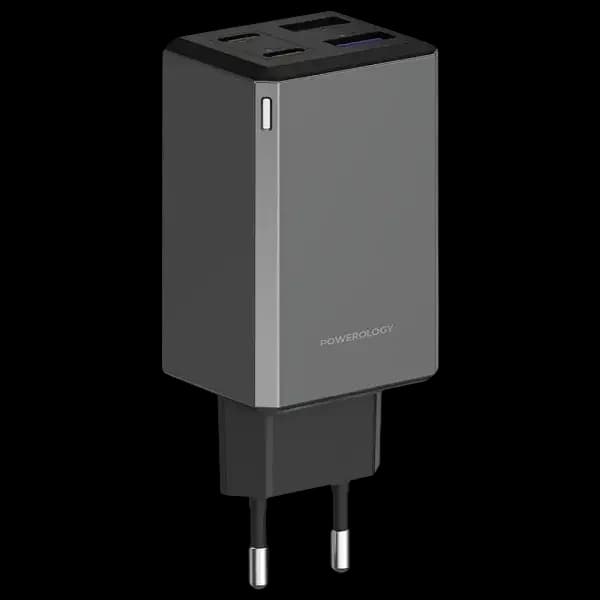 آداپتور شارژ 65W پاورولوژی Powerology 65W GaN Multi-Port Adapter PWCUQC064 — تصویر ۶