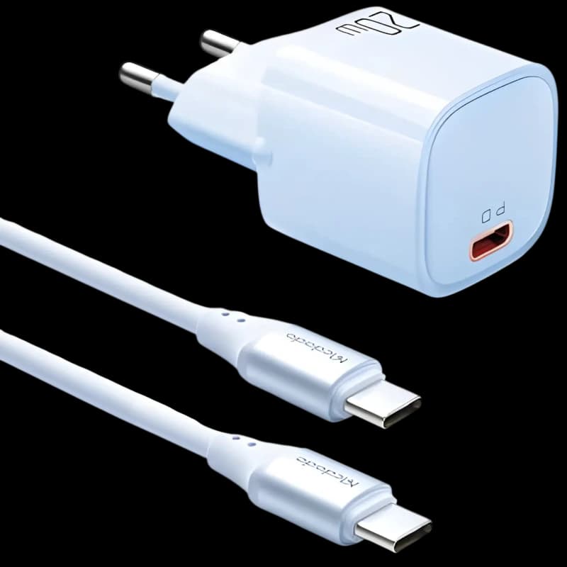 آداپتور 20 وات همراه با کابل لاتنینگ به تایپ سی مک دودو Mcdodo PD20W Fast Charging KIT CH-404