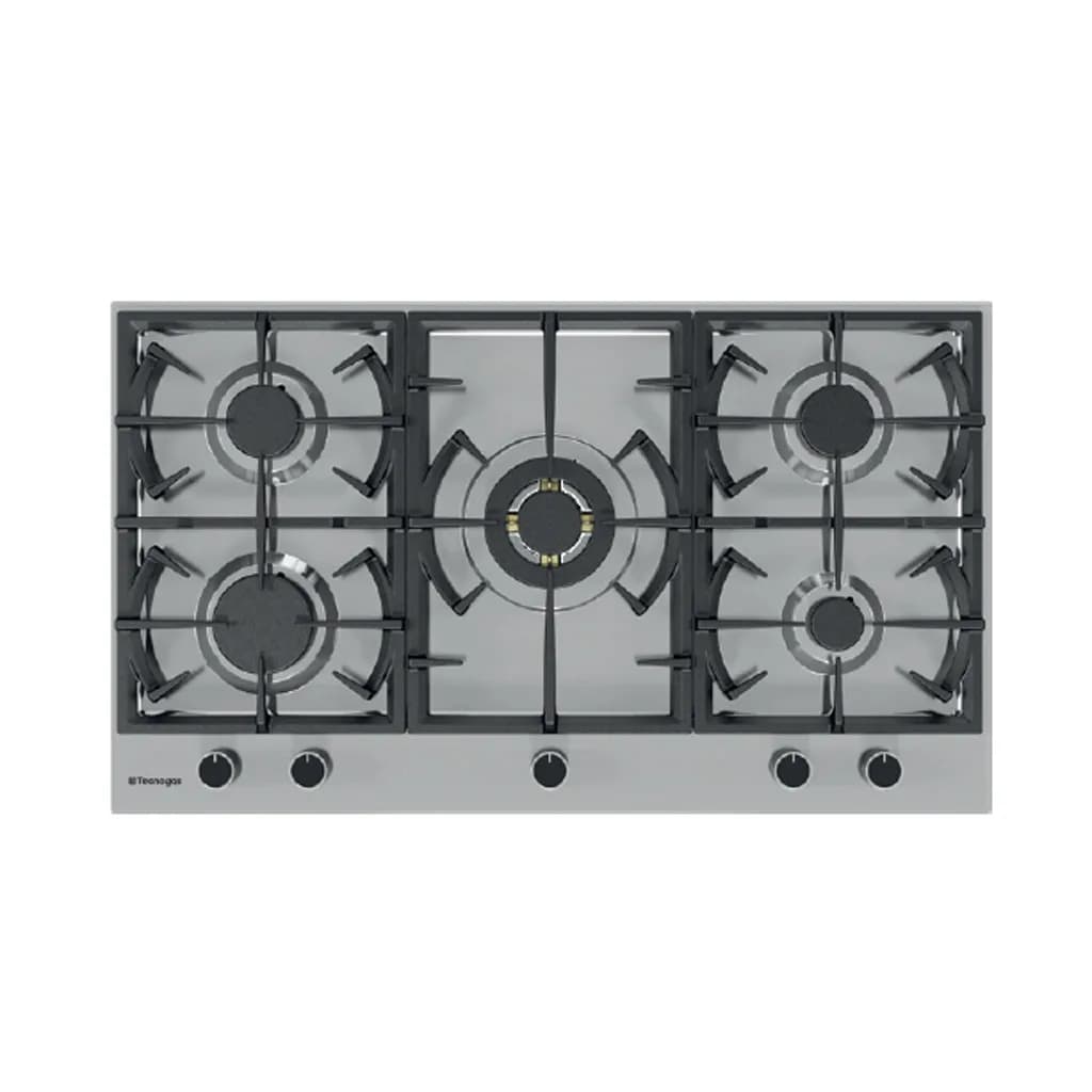 اجاق گاز صفحه‌ای تکنوگاز مدل TGH5-1200SS | ساباف ایتالیا و سرشعله تمام برنجی