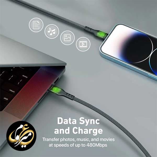 کابل USB-C به لایتنینگ پرومیت مدل Promate TRANSLINE-CI — تصویر ۵
