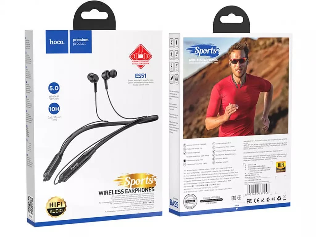 هدست گردنی هوکو مدل ES51 ا HOCO ES51 Era sports wireless earphones کد 6559 — تصویر ۴