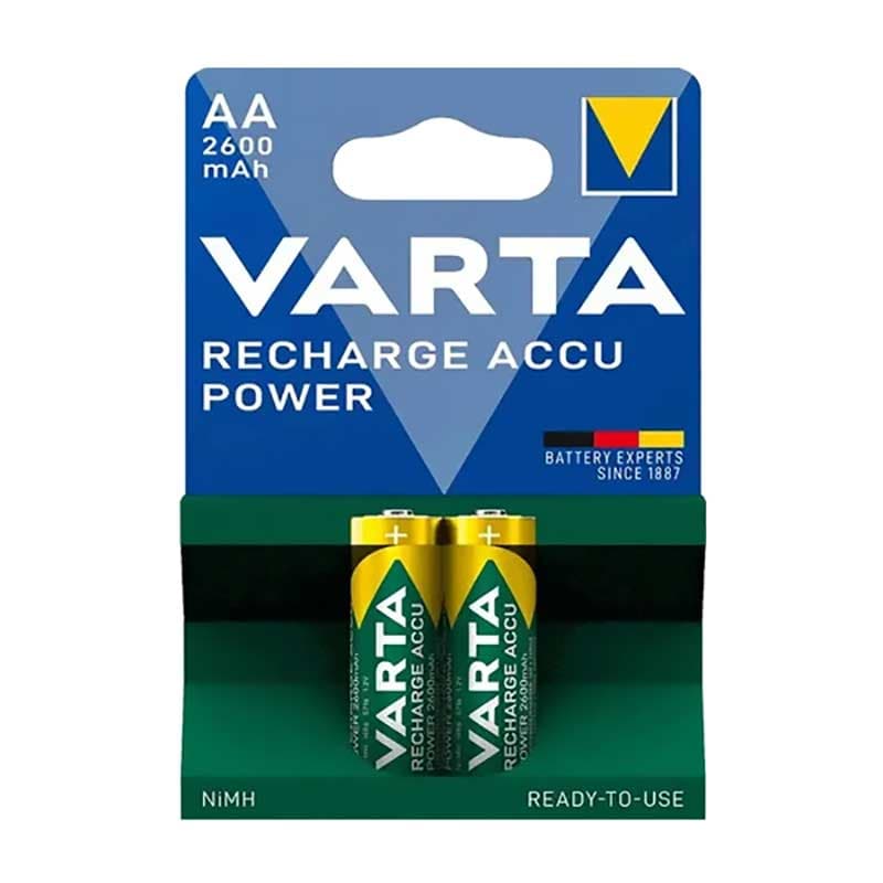 باطری قلمی شارژی وارتا Varta 2600mAh (2عددی) کد 6670