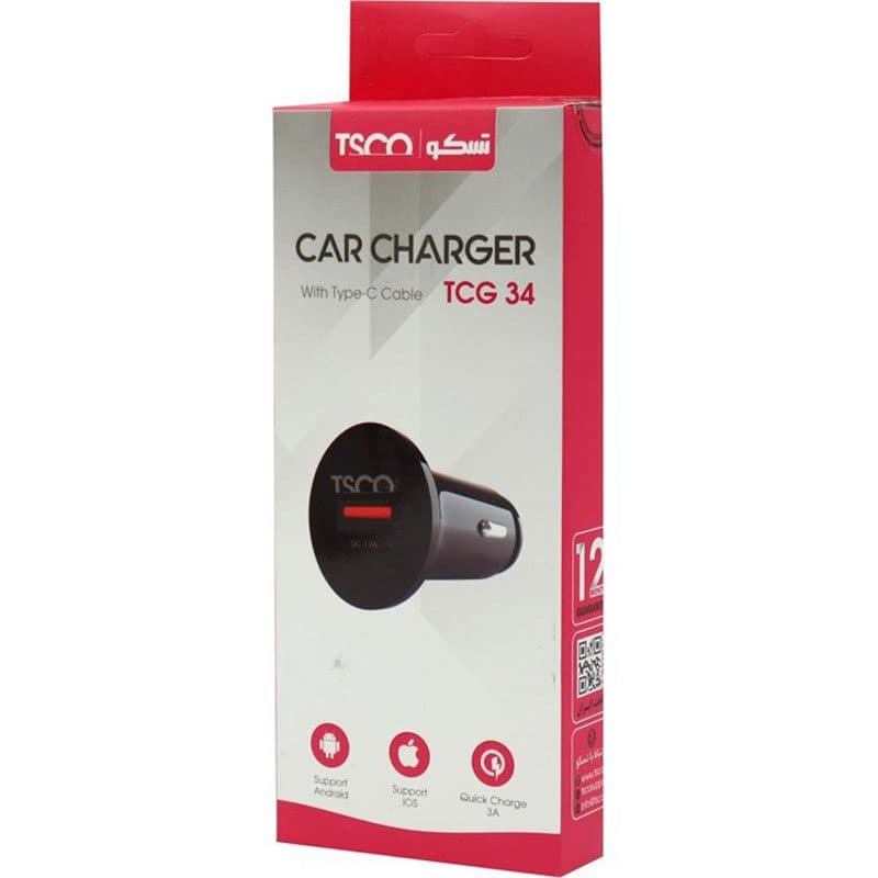 شارژر فندکی تسکو مدل TCG34 کد 6791