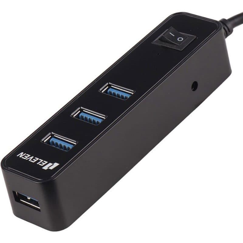 هاب USB3 الون 4 پورت مدل H302 ا ELEVEN H302 USB3.0 4PORT HUB کد 6788 — تصویر ۵