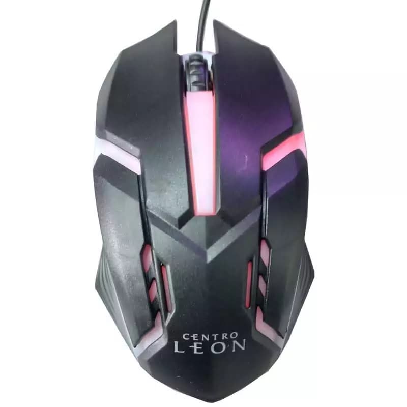 کیبورد و ماوس سیمی Centro leon مدل KM200 لایتدار گیمینگ ا Keyboard Mouse Wired centro leon km 200 کد 6010 — تصویر ۹