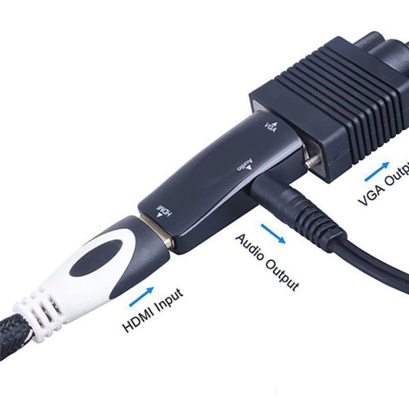 تبدیل اچ دی ام آی ماده به وی جی ای ماده با صدا ا HDMI FEMALE TO VGA FEMALE WITH AUDIO کد 2617 — تصویر ۷