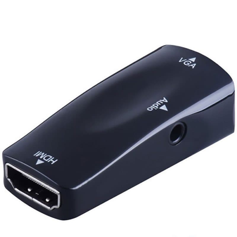تبدیل اچ دی ام آی ماده به وی جی ای ماده با صدا ا HDMI FEMALE TO VGA FEMALE WITH AUDIO کد 2617