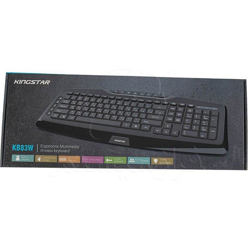 کیبورد بی سیم کینگ استار مدل kb83w ا King Star KB83W Wireless Keyboard کد 6359