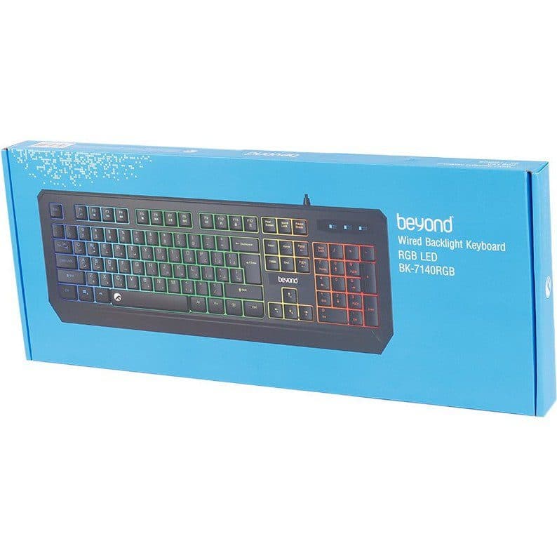 کیبورد باسیم بیاند مدل BK-7140 ا Beyond BK-7140 RGB Wired Keyboard کد 6358