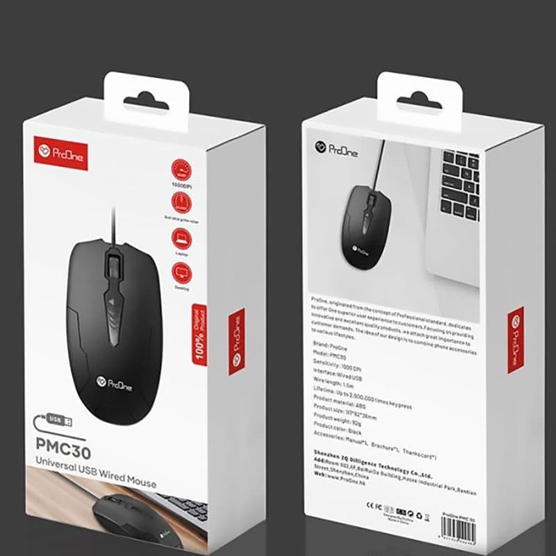 ماوس با سیم پرووان مدل PMC30 کد 4983