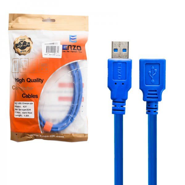 کابل افزایش طول USB3.0 انزو مدل A31 طول 1.5 متر کد 6910