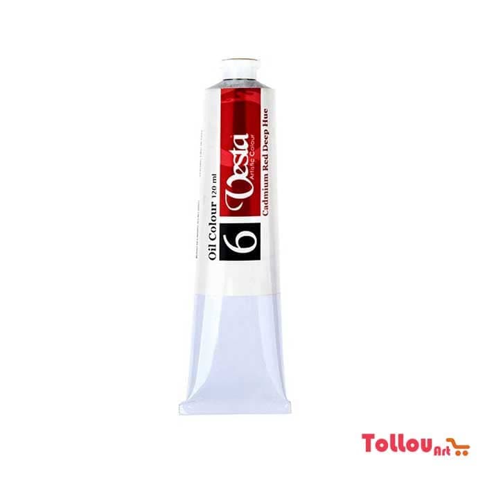 رنگ روغن وستا Cadmium Red Deep Hue 6 حجم 120 میل — تصویر ۳