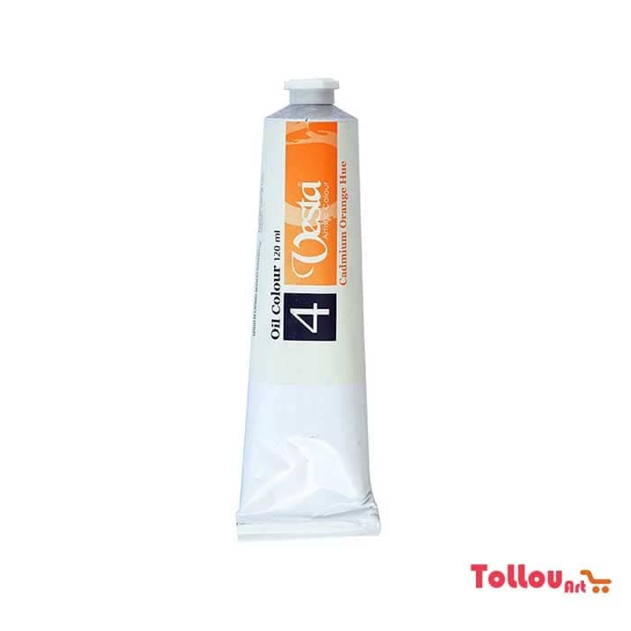رنگ روغن وستا Cadmium Orange Hue 4 حجم 120 میل — تصویر ۳