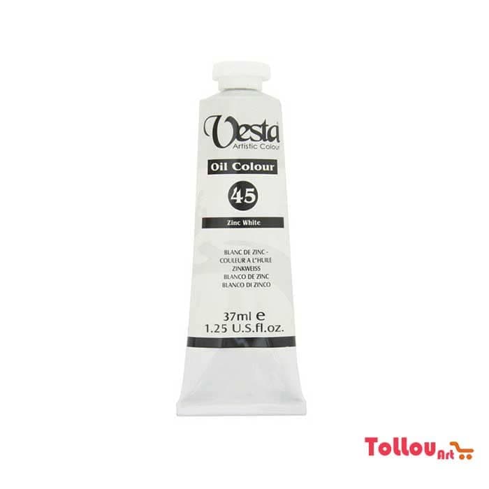 رنگ روغن وستا Zink White 45 حجم 37 میل