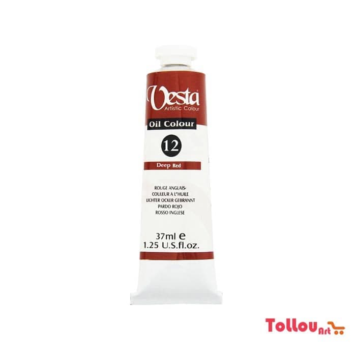 رنگ روغن وستا Deep Red 12 حجم 37 میل