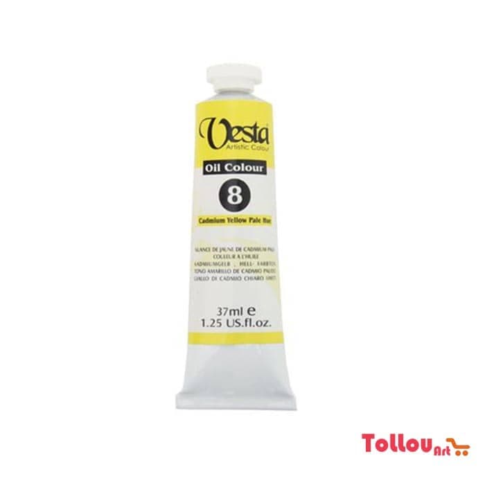رنگ روغن وستا Cadmium Yellow Pale Hue 8 حجم 37 میل — تصویر ۲